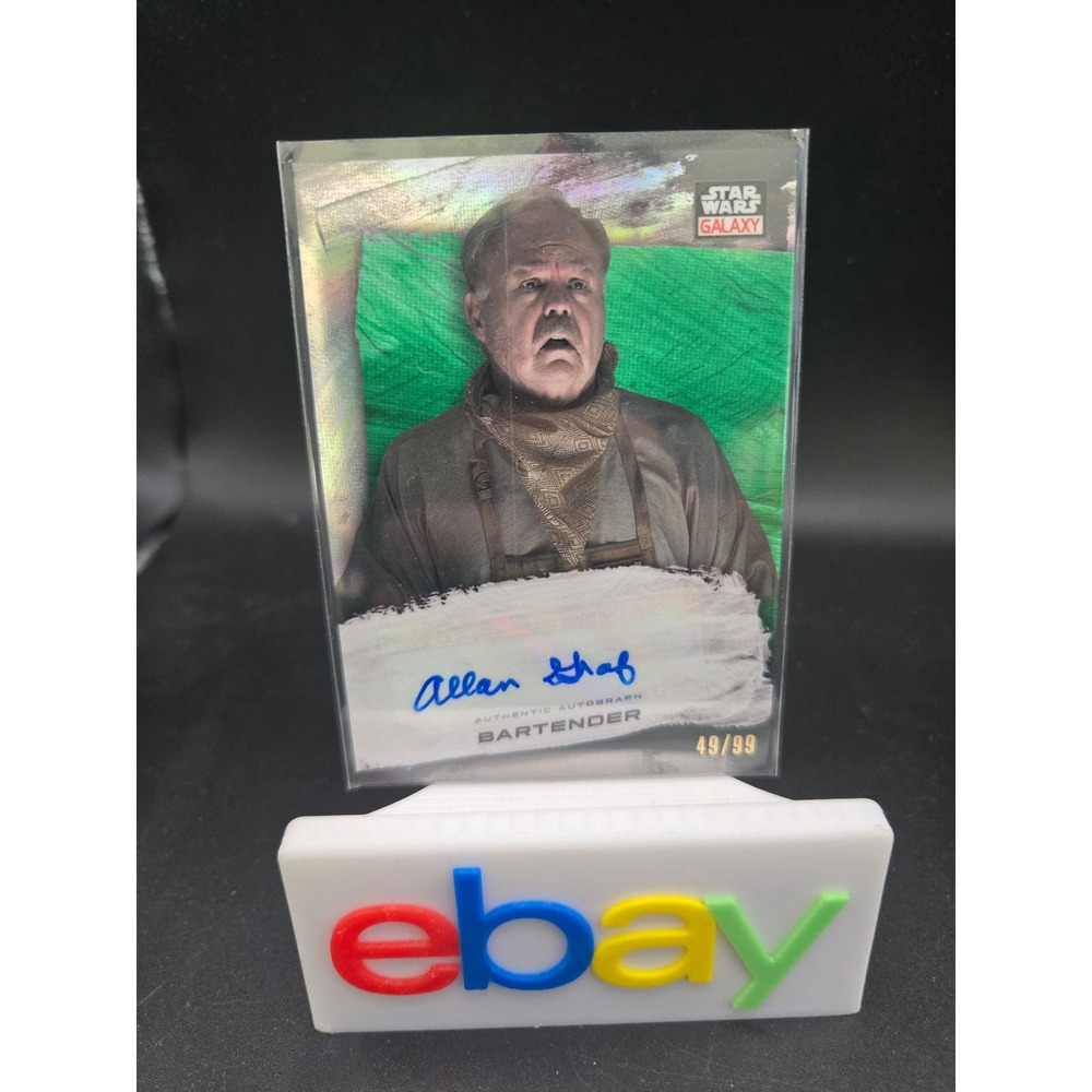 Topps Star Wars Galaxy Chrome Allan Graf Bartender Auto Green Refractor 49/99